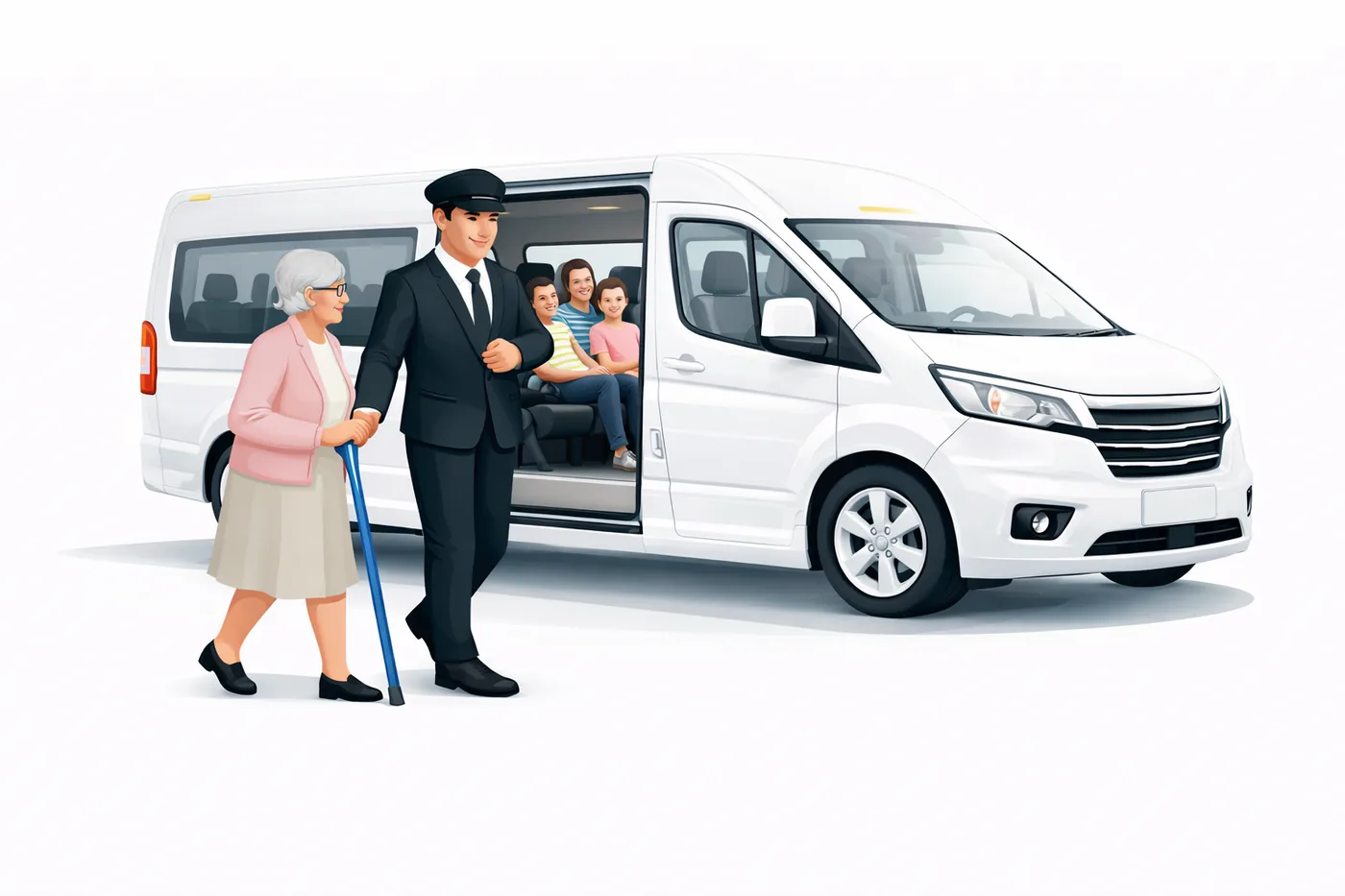 Taxi Christchurch – King Cabs 11 Large family vehicle and travellers with luggage for group transport